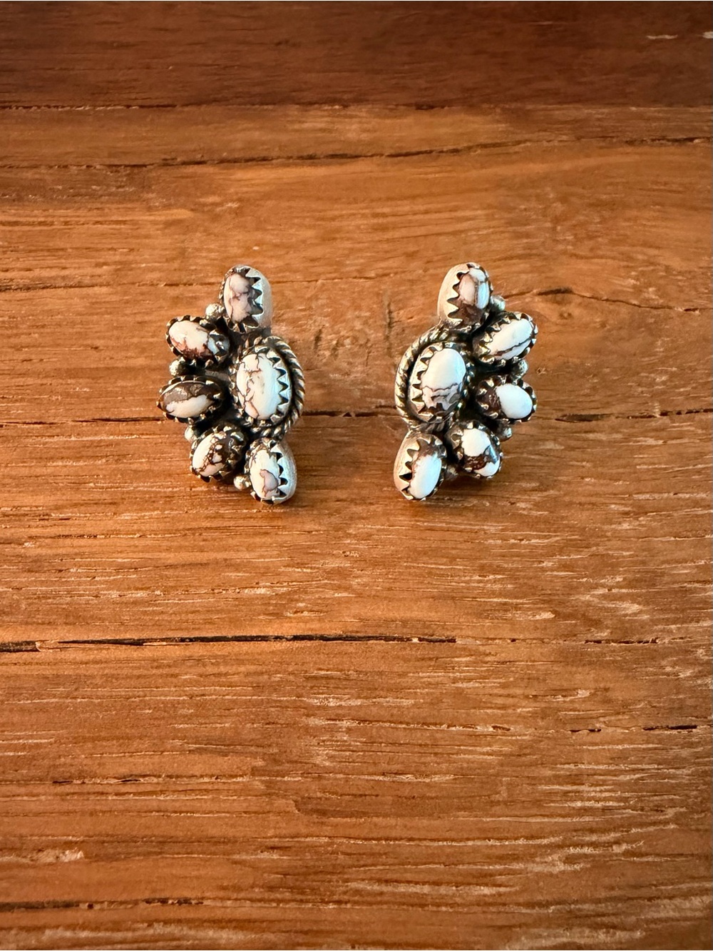 Wild Horse Half Cluster 925 Sterling Silver Earrings - Women Jewelry